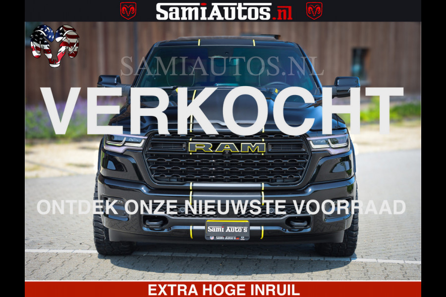 Dodge Ram 1500 Limited Night High Output 540HP 706Nm | Massage + Full Option | De Meest Luxe en Volle Pick-Up in zijn Klasse | Comfortabele Dubbele Cabine met Royale 5 Zitplaatsen | BPM vrij | Nu Leverbaar uit Voorraad | Voorraad Nr 2327 - 5407