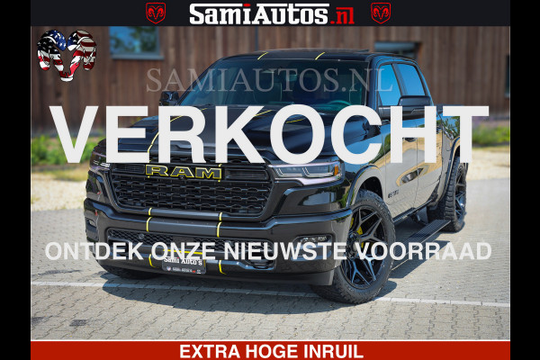 Dodge Ram 1500 Limited Night High Output 540HP 706Nm | Massage + Full Option | De Meest Luxe en Volle Pick-Up in zijn Klasse | Comfortabele Dubbele Cabine met Royale 5 Zitplaatsen | BPM vrij | Nu Leverbaar uit Voorraad | Voorraad Nr 2327 - 5407