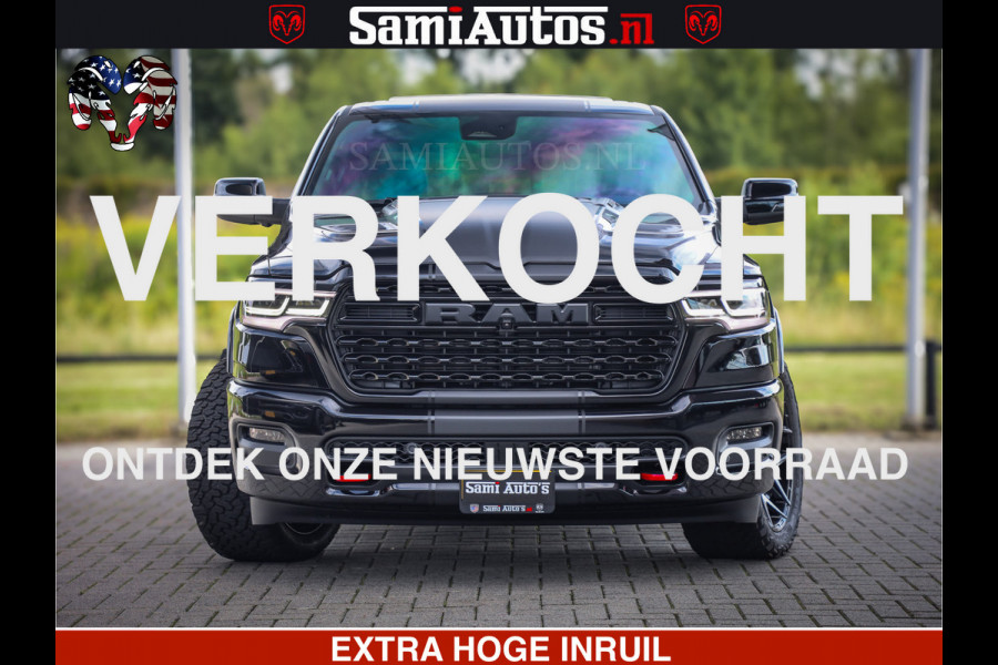 Dodge Ram 1500 Limited Night High Output 540HP 706Nm | Massage + Full Option | De Meest Luxe en Volle Pick-Up in zijn Klasse | Comfortabele Dubbele Cabine met Royale 5 Zitplaatsen | BPM vrij | Nu Leverbaar uit Voorraad | Voorraad Nr 2367 - 5430
