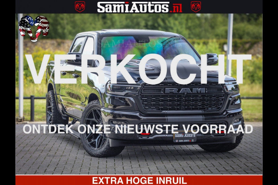 Dodge Ram 1500 Limited Night High Output 540HP 706Nm | Massage + Full Option | De Meest Luxe en Volle Pick-Up in zijn Klasse | Comfortabele Dubbele Cabine met Royale 5 Zitplaatsen | BPM vrij | Nu Leverbaar uit Voorraad | Voorraad Nr 2367 - 5430