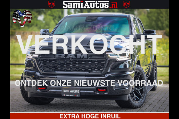 Dodge Ram 1500 Limited Night High Output 540HP 706Nm | Massage + Full Option | De Meest Luxe en Volle Pick-Up in zijn Klasse | Comfortabele Dubbele Cabine met Royale 5 Zitplaatsen | BPM vrij | Nu Leverbaar uit Voorraad | Voorraad Nr 2367 - 5430