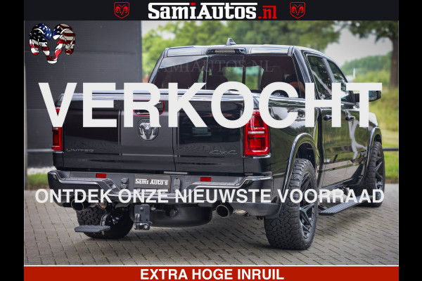 Dodge Ram 1500 Limited Night High Output 540HP 706Nm | Massage + Full Option | De Meest Luxe en Volle Pick-Up in zijn Klasse | Comfortabele Dubbele Cabine met Royale 5 Zitplaatsen | BPM vrij | Nu Leverbaar uit Voorraad | Voorraad Nr 2367 - 5430