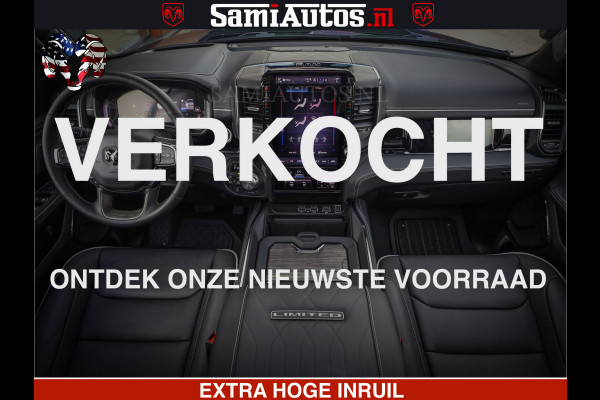 Dodge Ram 1500 Limited Night High Output 540HP 706Nm | Massage + Full Option | De Meest Luxe en Volle Pick-Up in zijn Klasse | Comfortabele Dubbele Cabine met Royale 5 Zitplaatsen | BPM vrij | Nu Leverbaar uit Voorraad | Voorraad Nr 2367 - 5430