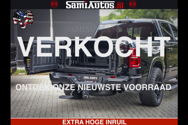 Dodge Ram 1500 Limited Night High Output 540HP 706Nm | Massage + Full Option | De Meest Luxe en Volle Pick-Up in zijn Klasse | Comfortabele Dubbele Cabine met Royale 5 Zitplaatsen | BPM vrij | Nu Leverbaar uit Voorraad | Voorraad Nr 2367 - 5430