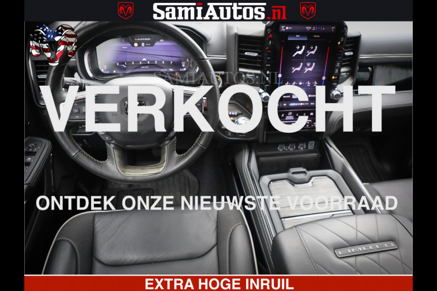 Dodge Ram 1500 Limited Demo Night High Output 540HP 706Nm | Massage + Full Option | De Meest Luxe en Volle Pick-Up in zijn Klasse | Comfortabele Dubbele Cabine met Royale 5 Zitplaatsen | BPM vrij | Nu Leverbaar uit Voorraad | Voorraad Nr 2263 - V76JVF