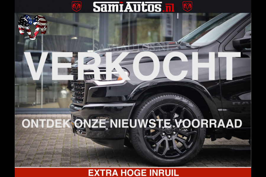 Dodge Ram 1500 Limited Demo Night High Output 540HP 706Nm | Massage + Full Option | De Meest Luxe en Volle Pick-Up in zijn Klasse | Comfortabele Dubbele Cabine met Royale 5 Zitplaatsen | BPM vrij | Nu Leverbaar uit Voorraad | Voorraad Nr 2263 - V76JVF