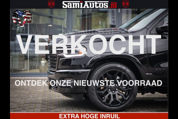 Dodge Ram 1500 Limited Demo Night High Output 540HP 706Nm | Massage + Full Option | De Meest Luxe en Volle Pick-Up in zijn Klasse | Comfortabele Dubbele Cabine met Royale 5 Zitplaatsen | BPM vrij | Nu Leverbaar uit Voorraad | Voorraad Nr 2263 - V76JVF