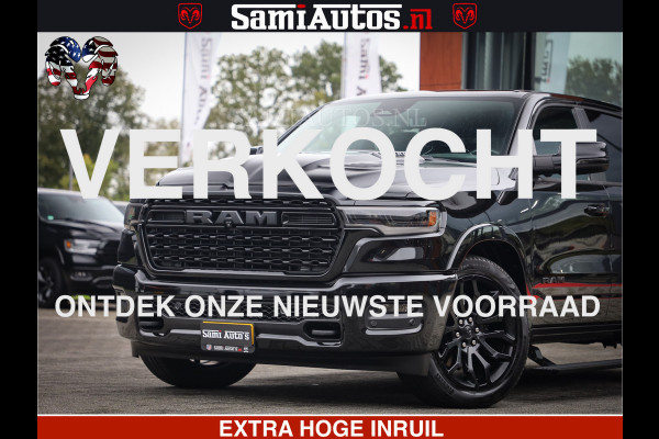 Dodge Ram 1500 Limited Demo Night High Output 540HP 706Nm | Massage + Full Option | De Meest Luxe en Volle Pick-Up in zijn Klasse | Comfortabele Dubbele Cabine met Royale 5 Zitplaatsen | BPM vrij | Nu Leverbaar uit Voorraad | Voorraad Nr 2263 - V76JVF