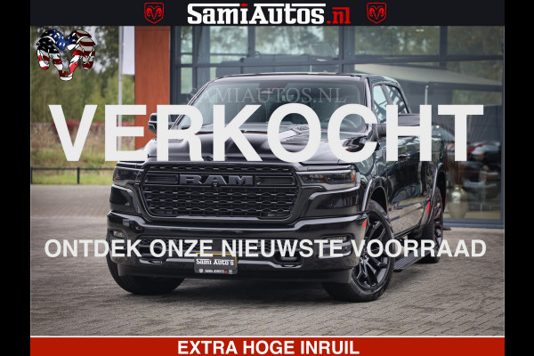 Dodge Ram 1500 Limited Demo Night High Output 540HP 706Nm | Massage + Full Option | De Meest Luxe en Volle Pick-Up in zijn Klasse | Comfortabele Dubbele Cabine met Royale 5 Zitplaatsen | BPM vrij | Nu Leverbaar uit Voorraad | Voorraad Nr 2263 - V76JVF