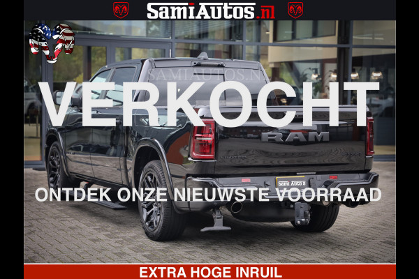 Dodge Ram 1500 Limited Demo Night High Output 540HP 706Nm | Massage + Full Option | De Meest Luxe en Volle Pick-Up in zijn Klasse | Comfortabele Dubbele Cabine met Royale 5 Zitplaatsen | BPM vrij | Nu Leverbaar uit Voorraad | Voorraad Nr 2263 - V76JVF