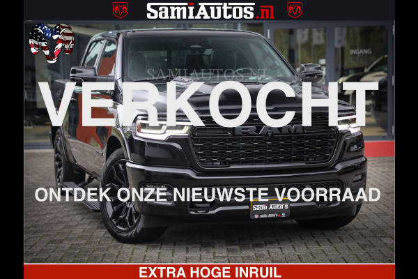 Dodge Ram 1500 Limited Demo Night High Output 540HP 706Nm | Massage + Full Option | De Meest Luxe en Volle Pick-Up in zijn Klasse | Comfortabele Dubbele Cabine met Royale 5 Zitplaatsen | BPM vrij | Nu Leverbaar uit Voorraad | Voorraad Nr 2263 - V76JVF