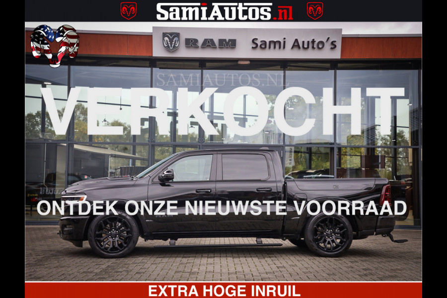Dodge Ram 1500 Limited Demo Night High Output 540HP 706Nm | Massage + Full Option | De Meest Luxe en Volle Pick-Up in zijn Klasse | Comfortabele Dubbele Cabine met Royale 5 Zitplaatsen | BPM vrij | Nu Leverbaar uit Voorraad | Voorraad Nr 2263 - V76JVF