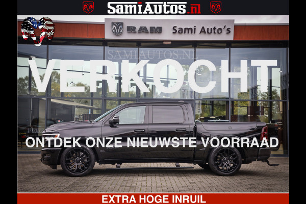 Dodge Ram 1500 Limited Demo Night High Output 540HP 706Nm | Massage + Full Option | De Meest Luxe en Volle Pick-Up in zijn Klasse | Comfortabele Dubbele Cabine met Royale 5 Zitplaatsen | BPM vrij | Nu Leverbaar uit Voorraad | Voorraad Nr 2263 - V76JVF