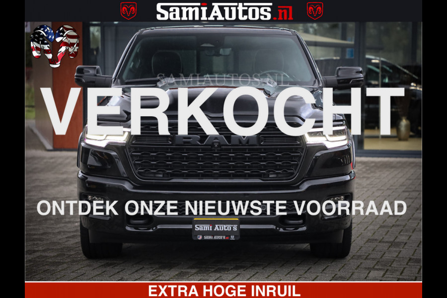 Dodge Ram 1500 Limited Demo Night High Output 540HP 706Nm | Massage + Full Option | De Meest Luxe en Volle Pick-Up in zijn Klasse | Comfortabele Dubbele Cabine met Royale 5 Zitplaatsen | BPM vrij | Nu Leverbaar uit Voorraad | Voorraad Nr 2263 - V76JVF