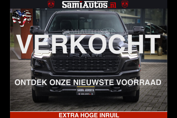 Dodge Ram 1500 Limited Demo Night High Output 540HP 706Nm | Massage + Full Option | De Meest Luxe en Volle Pick-Up in zijn Klasse | Comfortabele Dubbele Cabine met Royale 5 Zitplaatsen | BPM vrij | Nu Leverbaar uit Voorraad | Voorraad Nr 2263 - V76JVF