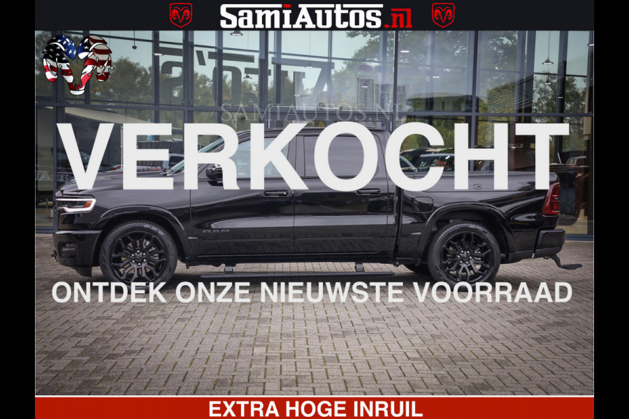 Dodge Ram 1500 Limited Demo Night High Output 540HP 706Nm | Massage + Full Option | De Meest Luxe en Volle Pick-Up in zijn Klasse | Comfortabele Dubbele Cabine met Royale 5 Zitplaatsen | BPM vrij | Nu Leverbaar uit Voorraad | Voorraad Nr 2263 - V76JVF