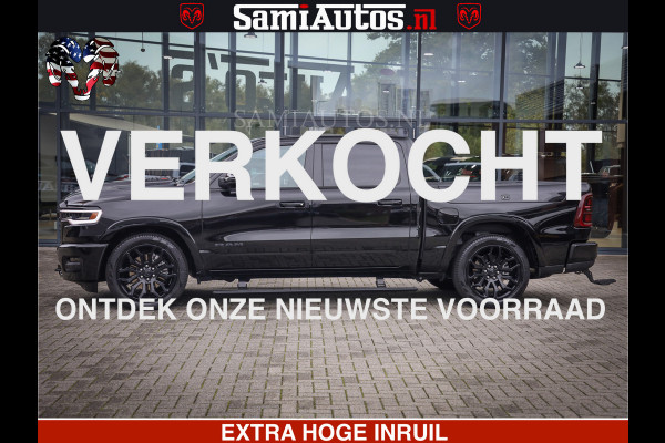 Dodge Ram 1500 Limited Demo Night High Output 540HP 706Nm | Massage + Full Option | De Meest Luxe en Volle Pick-Up in zijn Klasse | Comfortabele Dubbele Cabine met Royale 5 Zitplaatsen | BPM vrij | Nu Leverbaar uit Voorraad | Voorraad Nr 2263 - V76JVF
