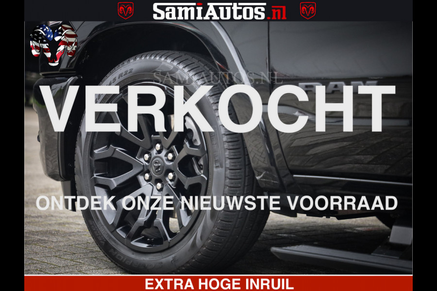 Dodge Ram 1500 Limited Demo Night High Output 540HP 706Nm | Massage + Full Option | De Meest Luxe en Volle Pick-Up in zijn Klasse | Comfortabele Dubbele Cabine met Royale 5 Zitplaatsen | BPM vrij | Nu Leverbaar uit Voorraad | Voorraad Nr 2263 - V76JVF