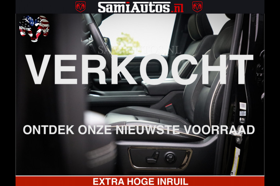 Dodge Ram 1500 Limited Demo Night High Output 540HP 706Nm | Massage + Full Option | De Meest Luxe en Volle Pick-Up in zijn Klasse | Comfortabele Dubbele Cabine met Royale 5 Zitplaatsen | BPM vrij | Nu Leverbaar uit Voorraad | Voorraad Nr 2263 - V76JVF
