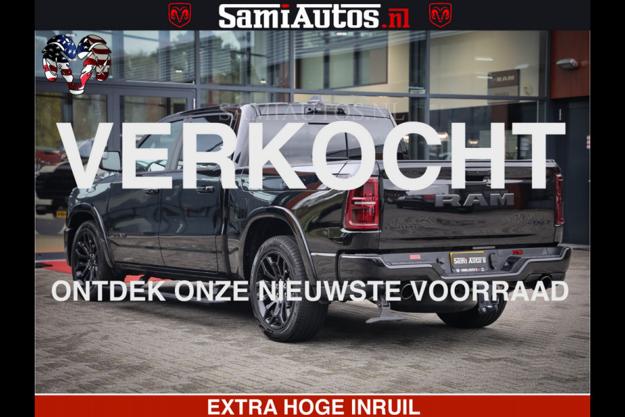 Dodge Ram 1500 Limited Demo Night High Output 540HP 706Nm | Massage + Full Option | De Meest Luxe en Volle Pick-Up in zijn Klasse | Comfortabele Dubbele Cabine met Royale 5 Zitplaatsen | BPM vrij | Nu Leverbaar uit Voorraad | Voorraad Nr 2263 - V76JVF