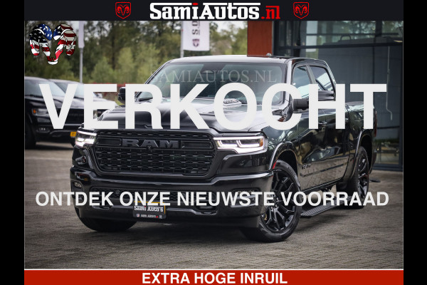 Dodge Ram 1500 Limited Demo Night High Output 540HP 706Nm | Massage + Full Option | De Meest Luxe en Volle Pick-Up in zijn Klasse | Comfortabele Dubbele Cabine met Royale 5 Zitplaatsen | BPM vrij | Nu Leverbaar uit Voorraad | Voorraad Nr 2263 - V76JVF