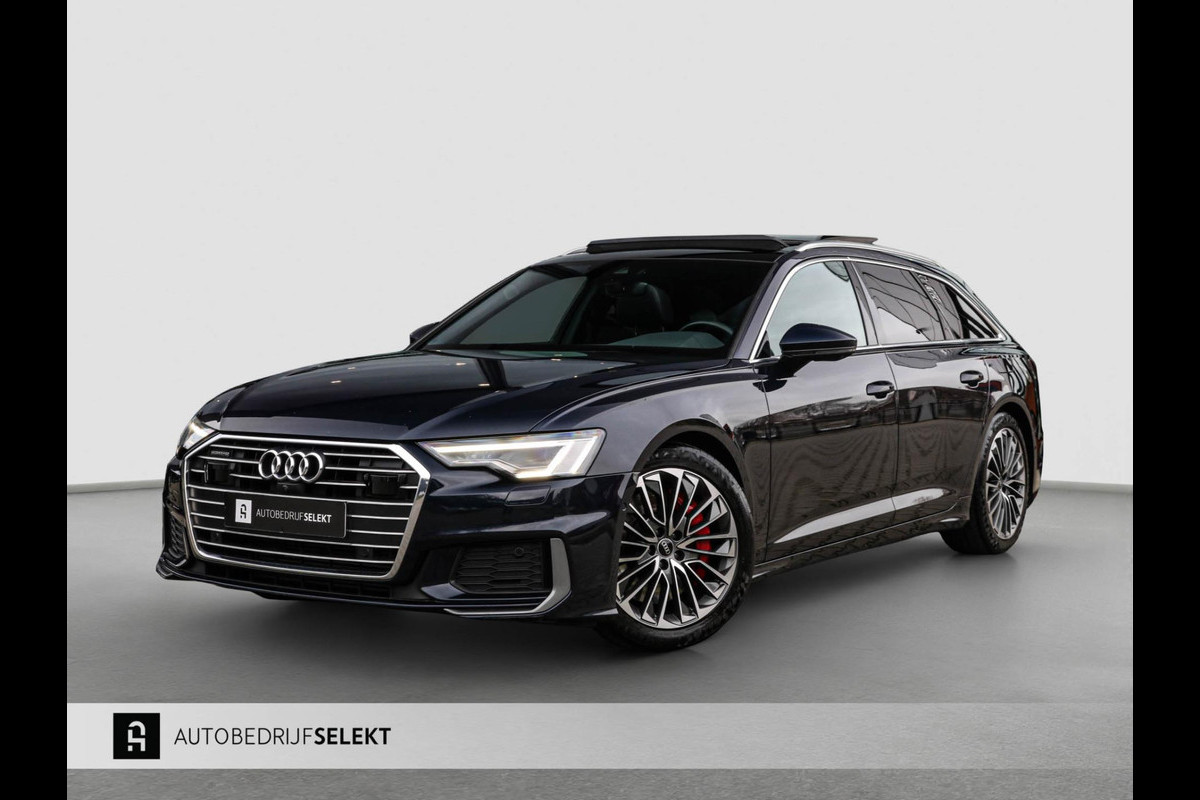 Audi A6 Avant 55 TFSI e quattro - PANO - TREKHAAK - MATRIX - 360 CAM - ELETKR. STOELEN - STUURWIEL VERWARMD - COMPETITION - 367pk