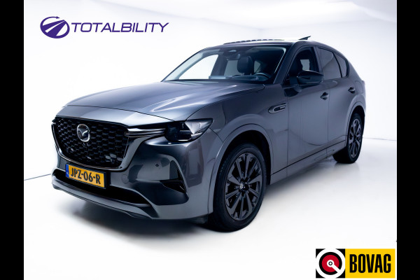 Mazda CX-60 2.5 e-SkyActiv PHEV Homura | Panodak | Leer | Stoel- stuur- & achterbankverw. | Bose audio | 360 Camera, Stoel ventilatie, Adaptieve Cruise, Navigatie, App. connect, Elec. achterklep