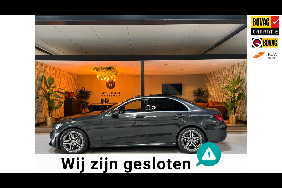 Mercedes-Benz C-Klasse 200 Business Solution AMG Garantie NAP Pano Camera PDC Cruise Digitale Cockpit Sfeer Clima Navi Rijklaar