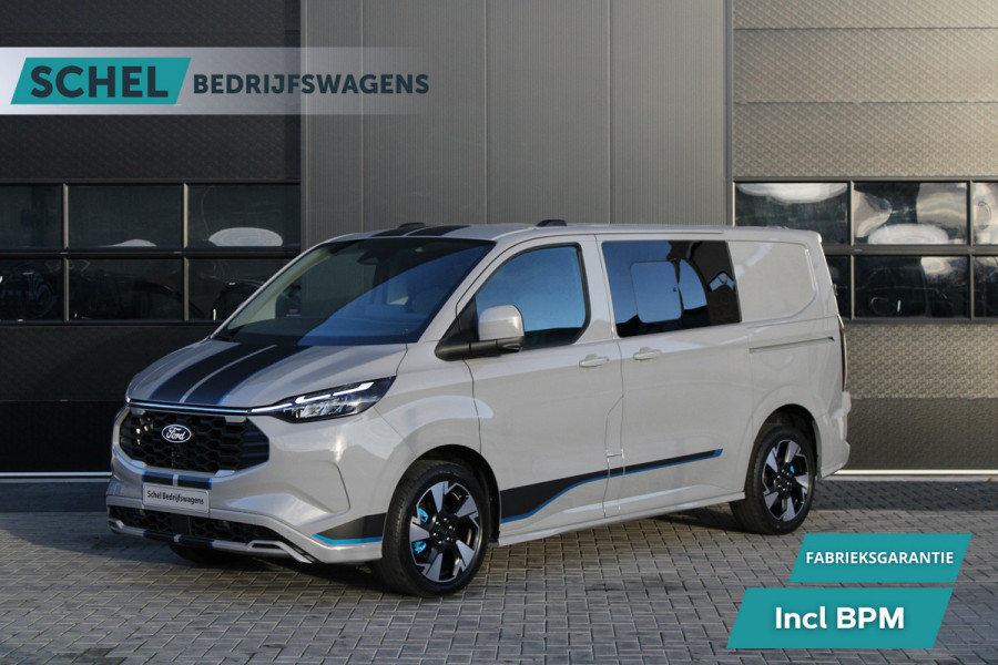 Ford Transit Custom 320 2.5 PHEV L1H1 Sport DC 232pk - 2x Schuif - 360 Camera - ACC - Keyless - Stoel/Stuurverwarming - Blindspot - Incl BPM - Rijkl