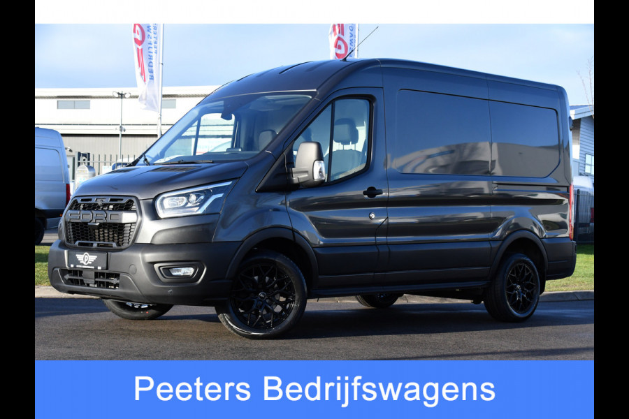 Ford Transit 350 2.0 TDCI L2H2 Raptor Edition Camera, Cruise, Carplay, Xenon, 170pk, Stoelverwarming, Automaat, Trekhaak, Uniek!