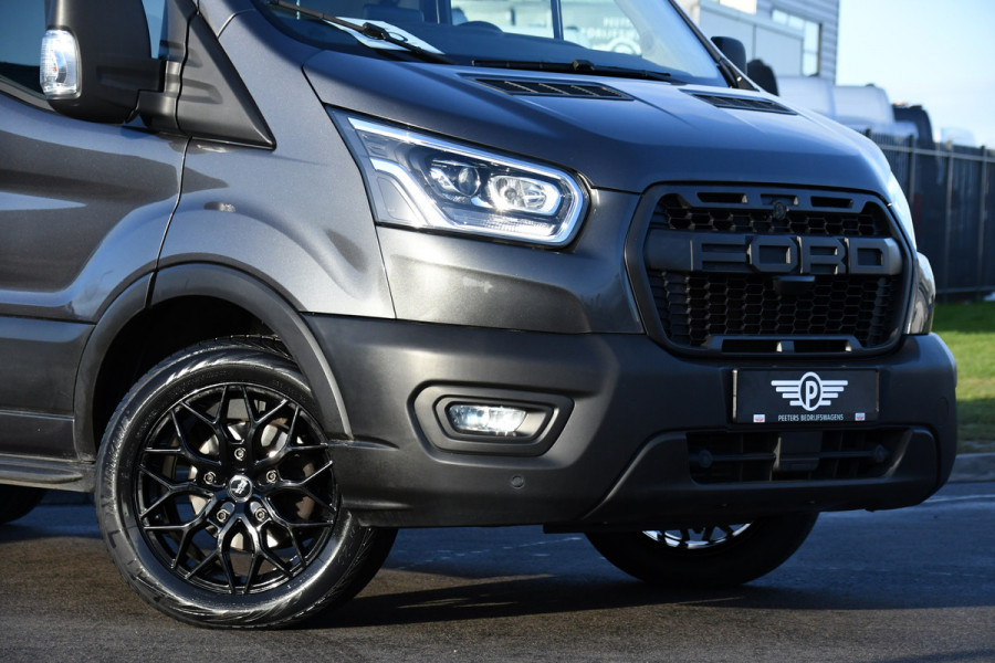 Ford Transit 350 2.0 TDCI L2H2 Raptor Edition Camera, Cruise, Carplay, Xenon, 170pk, Stoelverwarming, Automaat, Trekhaak, Uniek!