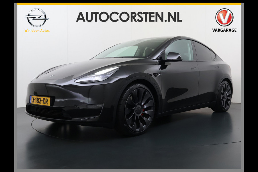 Tesla Model Y Performance AWD 75kWh SOH 95% Warmtepomp Panoramadak Navi Ecc Leder Lmv 21" Keyless Led Elek.Achterklep Memory Stoel+Stuurverwarming AMD-Ryzen­™-Processor 1e Eigenaar Origineel Nederlandse Auto fabrieksgarantie tot 14-12-2027 Batterij en Motorgarantie tot 14-12-2031/192.000km