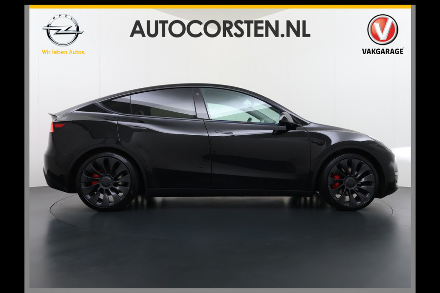 Tesla Model Y Performance AWD 75kWh SOH 95% Warmtepomp Panoramadak Navi Ecc Leder Lmv 21" Keyless Led Elek.Achterklep Memory Stoel+Stuurverwarming AMD-Ryzen­™-Processor 1e Eigenaar Origineel Nederlandse Auto fabrieksgarantie tot 14-12-2027 Batterij en Motorgarantie tot 14-12-2031/192.000km