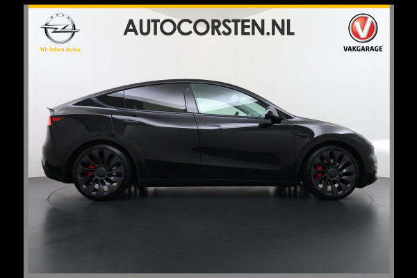Tesla Model Y Performance AWD 75kWh SOH 95% Warmtepomp Panoramadak Navi Ecc Leder Lmv 21" Keyless Led Elek.Achterklep Memory Stoel+Stuurverwarming AMD-Ryzen­™-Processor 1e Eigenaar Origineel Nederlandse Auto fabrieksgarantie tot 14-12-2027 Batterij en Motorgarantie tot 14-12-2031/192.000km