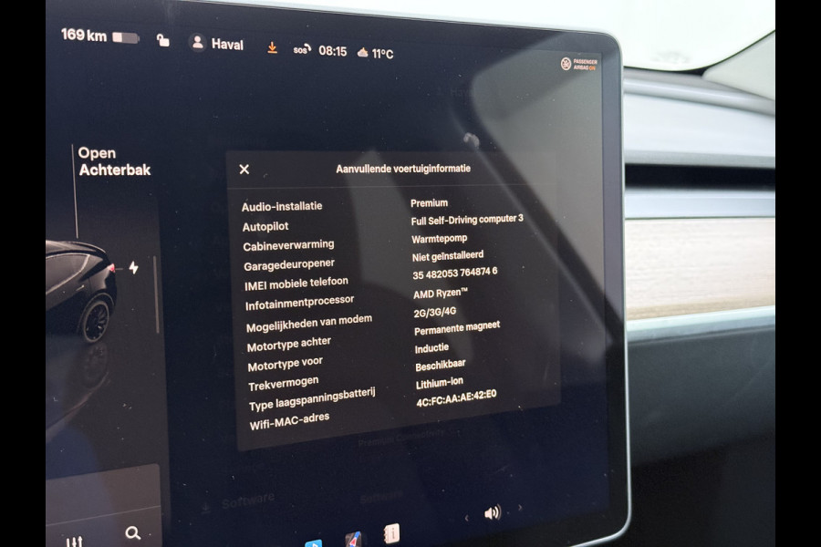 Tesla Model Y Performance AWD 75kWh SOH 95% Warmtepomp Panoramadak Navi Ecc Leder Lmv 21" Keyless Led Elek.Achterklep Memory Stoel+Stuurverwarming AMD-Ryzen­™-Processor 1e Eigenaar Origineel Nederlandse Auto fabrieksgarantie tot 14-12-2027 Batterij en Motorgarantie tot 14-12-2031/192.000km
