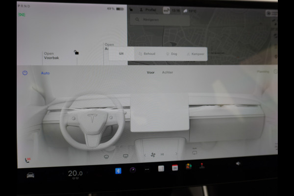 Tesla Model 3 SR+ 60kWh 326PK Trekhaak AutoPilot Premium-Luidsprekers Leer PanoramaDak Adaptive Cruise Lmv 18" Camera's Elektr.-Stuur+Stoelen+ SOH 85% Ecc Navi Led DAB Voorverwarmen interieur via App Keyless One-Pedal-Drive Origineel Nederlandse Auto 1.584KG Trekgewicht 1.000kg.