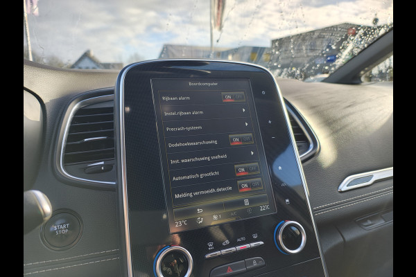 Renault Scénic 1.3TCe 141PK 3D-Navi Camera Lmv 20" Bose®-Sound Trekhaak Ecc Cruise Control Pdc Apple Carplay/Android Keyless Stoelverwarming+Massage Multi-Sense Led Regen-Lichtsensor Parkeer assistent Zeer complete Scenic, vanaf 2020 door ons onderhouden!