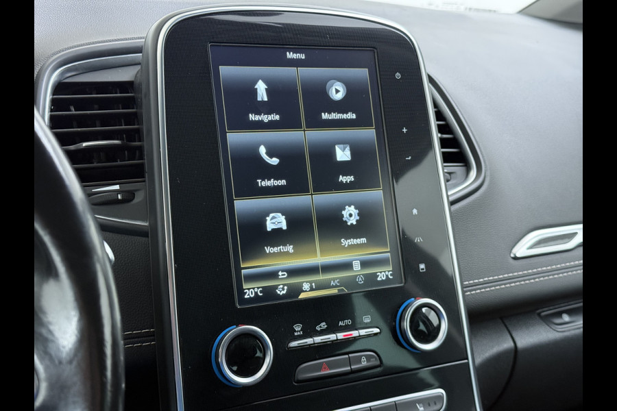 Renault Scénic 1.3TCe 141PK 3D-Navi Camera Lmv 20" Bose®-Sound Trekhaak Ecc Cruise Control Pdc Apple Carplay/Android Keyless Stoelverwarming+Massage Multi-Sense Led Regen-Lichtsensor Parkeer assistent Zeer complete Scenic, vanaf 2020 door ons onderhouden!