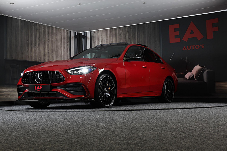 Mercedes-Benz C-Klasse 300 e AMG 63 Look / Burmester / Head Up / 360 Camera / Acc / Elek Stoelen / Full Leder / Open Pano / 20 Inc