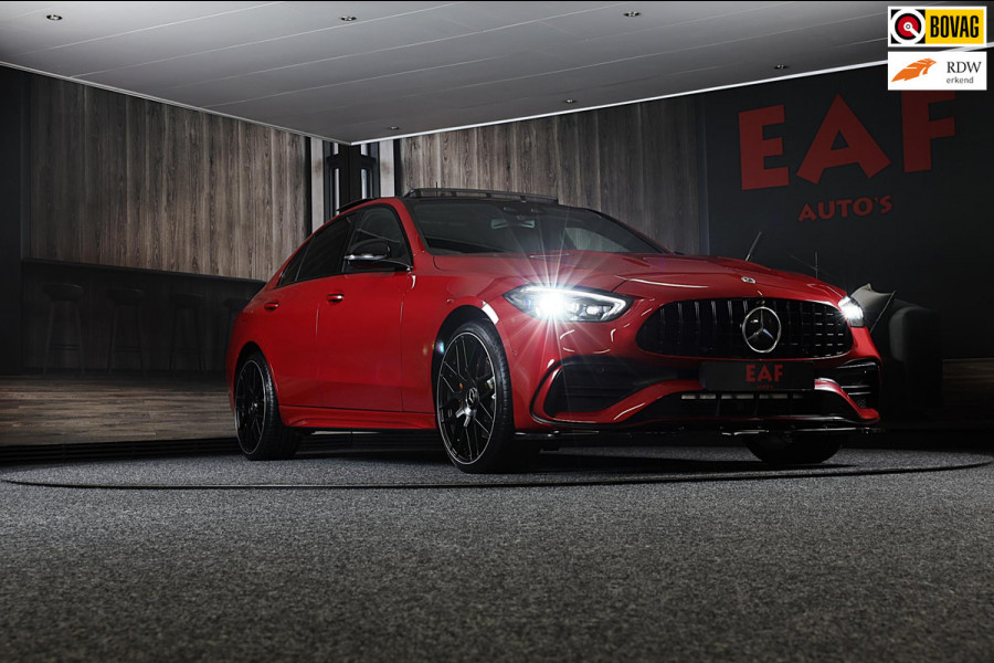 Mercedes-Benz C-Klasse 300 e AMG 63 Look / Burmester / Head Up / 360 Camera / Acc / Elek Stoelen / Full Leder / Open Pano / 20 Inc