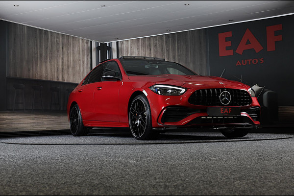 Mercedes-Benz C-Klasse 300 e AMG 63 Look / Burmester / Head Up / 360 Camera / Acc / Elek Stoelen / Full Leder / Open Pano / 20 Inc