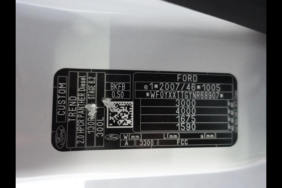 Ford Transit Custom 300 2.0 TDCI L2H1 Trend Dubbele Cabine Automaat Airco Navi Cruise Trekhaak