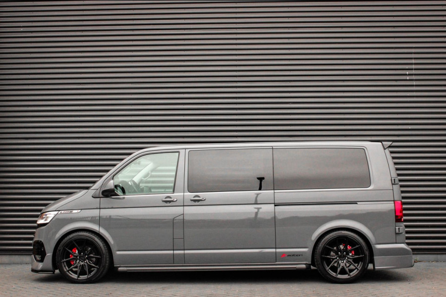 Volkswagen Transporter 2.0 TDI L2H1 150PK BULLI DC DUBBEL CABINE / LEIGHTONVANS BODYKIT / FULL OPTINS / LEDER / FULL BLACK / APPLE
