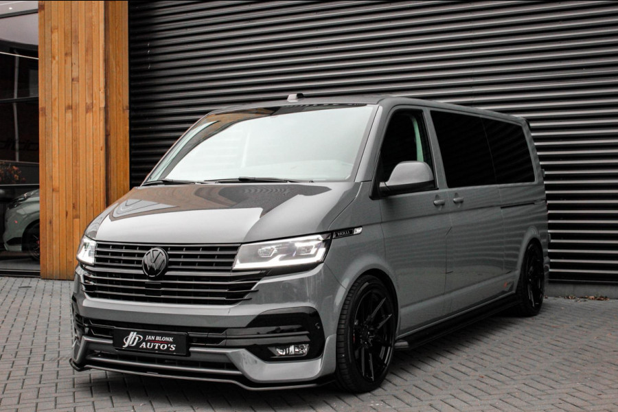 Volkswagen Transporter 2.0 TDI L2H1 150PK BULLI DC DUBBEL CABINE / LEIGHTONVANS BODYKIT / FULL OPTINS / LEDER / FULL BLACK / APPLE