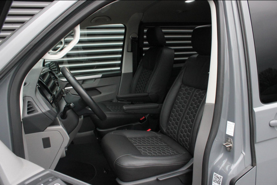 Volkswagen Transporter 2.0 TDI L2H1 150PK BULLI DC DUBBEL CABINE / LEIGHTONVANS BODYKIT / FULL OPTINS / LEDER / FULL BLACK / APPLE