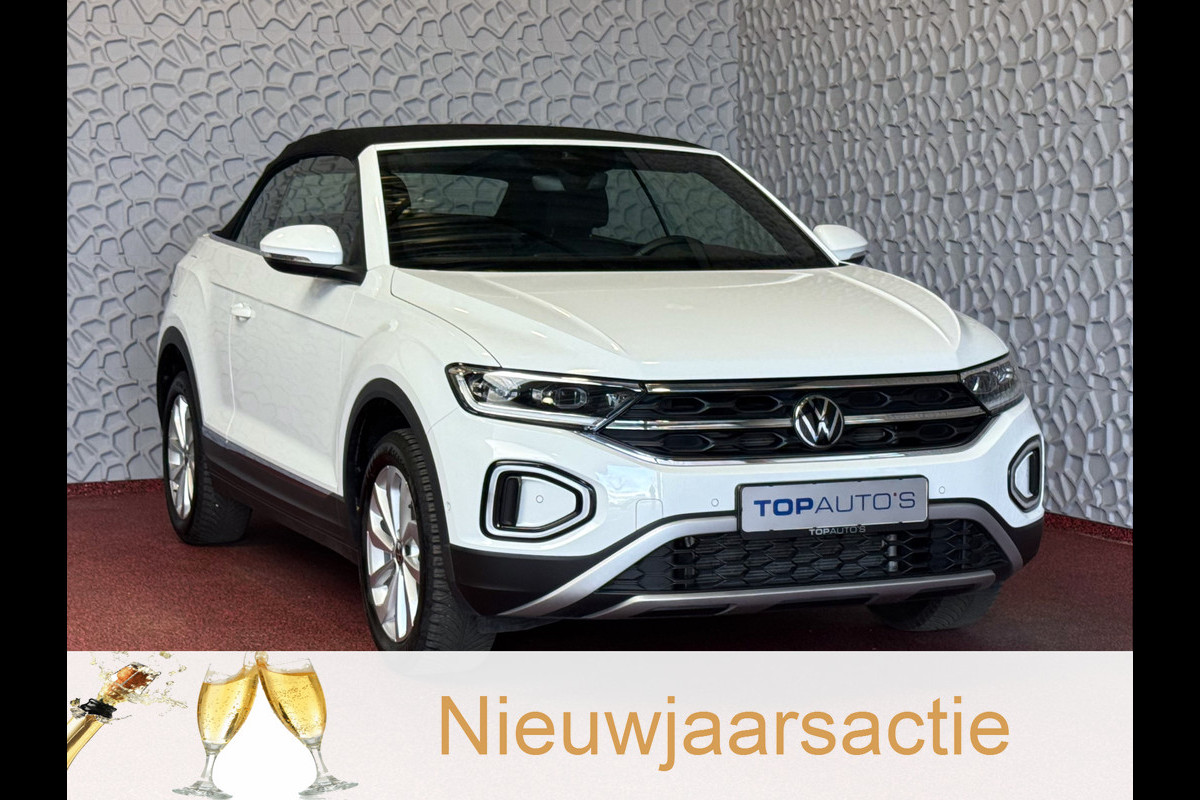 Volkswagen T-Roc Cabrio TSI VIR.COCKPIT CARPLAY NAVI IQ.LED STOEL/STUUR.VERW DAB ADAP.CRUISE 05/2024 "Volkswagen rijden begint bij Topautos.nl – 75 topmodellen direct op voorraad!