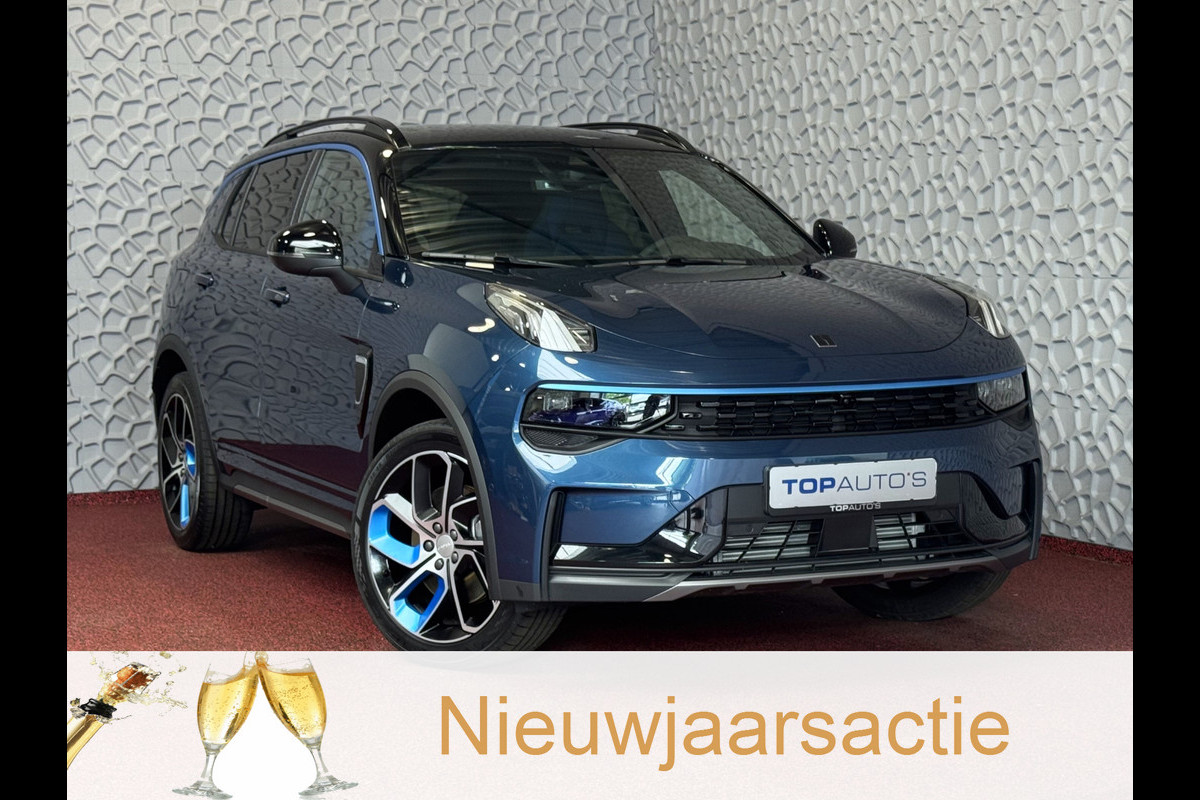 Lynk & Co 01 ✅ NIEUWE AUTO ✅ 2025 / STUUR/STOEL VERW. 1.5 261 PK ZWARTE HEMEL 360CAM 4 JAAR GARANTIE PHEV Plug-in Hybrid phev
