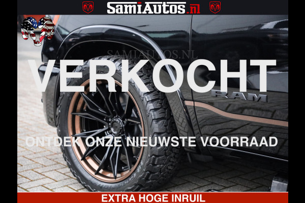 Dodge Ram 1500 Limited Night H.O 540HP 706Nm | Massage + Full Option | De Meest Luxe en Volle Pick-Up in zijn Klasse | Comfortabele Dubbele Cabine met Royale 5 Zitplaatsen | BPM vrij | Nu Leverbaar uit Voorraad | Voorraad Nr 2323 - 5168