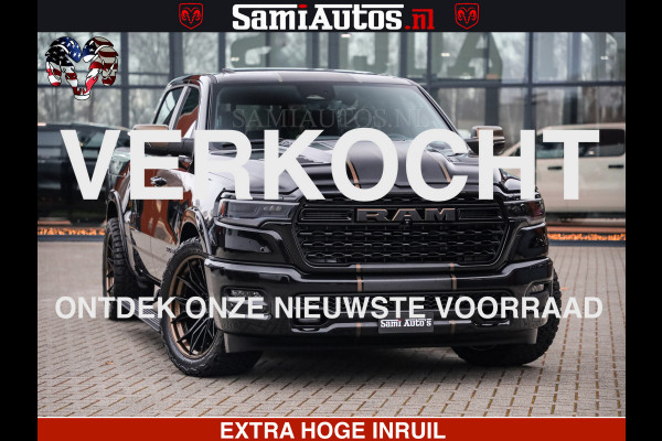 Dodge Ram 1500 Limited Night H.O 540HP 706Nm | Massage + Full Option | De Meest Luxe en Volle Pick-Up in zijn Klasse | Comfortabele Dubbele Cabine met Royale 5 Zitplaatsen | BPM vrij | Nu Leverbaar uit Voorraad | Voorraad Nr 2323 - 5168