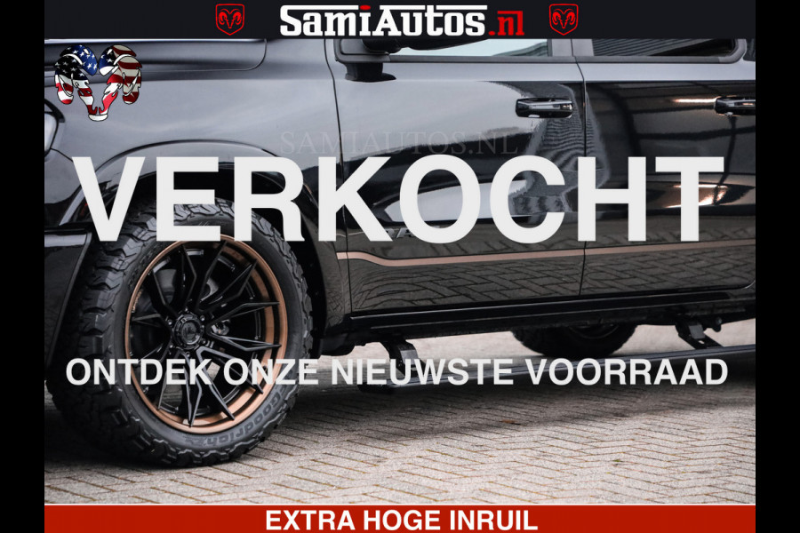 Dodge Ram 1500 Limited Night H.O 540HP 706Nm | Massage + Full Option | De Meest Luxe en Volle Pick-Up in zijn Klasse | Comfortabele Dubbele Cabine met Royale 5 Zitplaatsen | BPM vrij | Nu Leverbaar uit Voorraad | Voorraad Nr 2323 - 5168